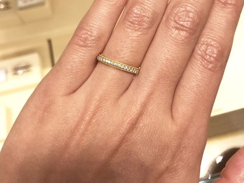 【ギンザタナカブライダル(GINZA TANAKA BRIDAL)の口コミ】 エタニティで、ミル打ちののデザインです。個人的にはミル打ちがもっと細…