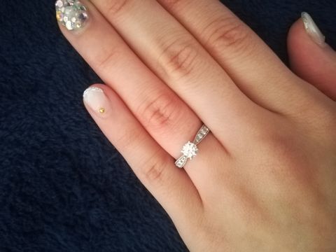 【JEWELRY  KAMATA(ジュエリーかまた)の口コミ】 自分では選んでないですが、何年経っても飽きずに使えそうだし、ダイヤモ…