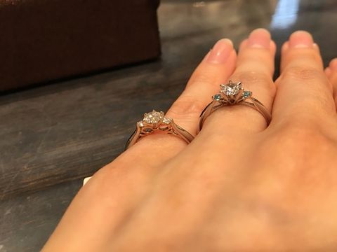 【ケイウノ ブライダル(K.UNO BRIDAL)の口コミ】 可愛い横顔の指輪を探していて出会ったのがケイウノさんです。
指輪のデザ…