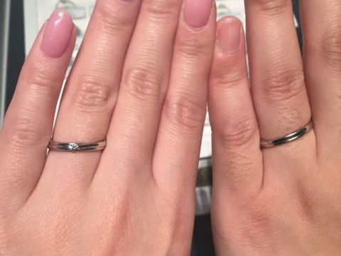 【銀座ダイヤモンドシライシの口コミ】 着けた瞬間の一目惚れでした。彼も同じ気持ちだったようで、ほぼ即決でし…