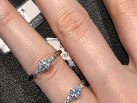 【エクセルコダイヤモンド(EXELCO DIAMOND)の口コミ】 ダイヤのカットにこだわっているブランドなだけあって、他店と比較してダ…