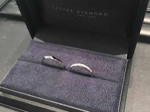 【ラザール ダイヤモンド(LAZARE DIAMOND)の口コミ】 ウェーブラインのリングか、他のブランドとも迷っていましたが鍛造という…