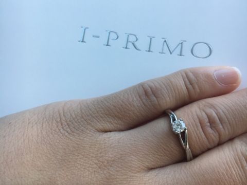 【アイプリモ(I-PRIMO)の口コミ】 デザインが可愛かったです。ダイヤモンドの大きさやランクも迷いましたが…