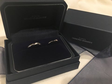 【銀座ダイヤモンドシライシの口コミ】 国内ブランド、海外ブランドいくつか見ましたが、二人ともしっくりくるも…