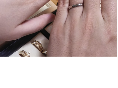 【Marriaged Marriage(マリッジド・マリッジ)の口コミ】 ストーンが付いているわけではないのに、表面のカットによってとてもきら…