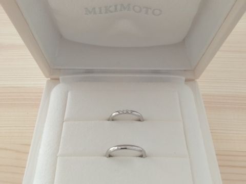 【MIKIMOTO(ミキモト)の口コミ】 婚約指輪は購入しなかったため、結婚指輪はダイヤの付いた物を探していま…