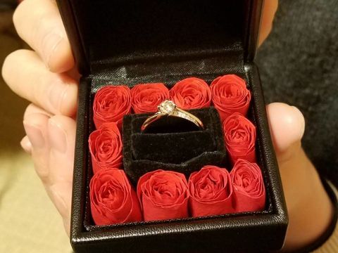 【エクセルコダイヤモンド(EXELCO DIAMOND)の口コミ】 ダイヤは、彼氏から事前にもらっていてそのダイヤを埋め込むための婚約指…