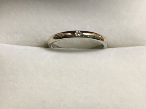 【エクセルコダイヤモンド(EXELCO DIAMOND)の口コミ】 プラチナ・ゴールドのコンビカラーの指輪を探していました。初めはHPで見…
