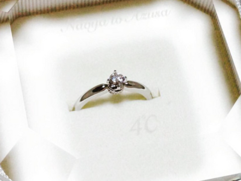 【4℃ BRIDAL(ヨンドシーブライダル)の口コミ】 シンプルな指輪を探していて、いろいろなブランドのお店を見て回っていた…