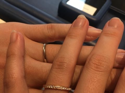 【銀座ダイヤモンドシライシの口コミ】 指輪の太さ・ピンクゴールドの色味・ダイヤモンドの輝きが決め手です。ピ…