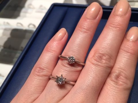 【銀座ダイヤモンドシライシの口コミ】 The婚約指輪という感じでシンプルですが飽きがこずにずっと付けれる指輪だ…