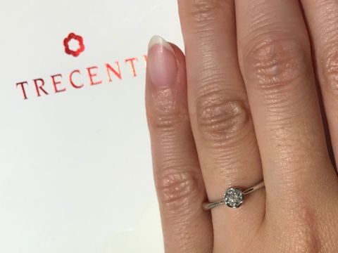【TRECENTI(トレセンテ)の口コミ】 あまり見ないお花の形がデザインされた指輪はとてもかわいかったです。ま…
