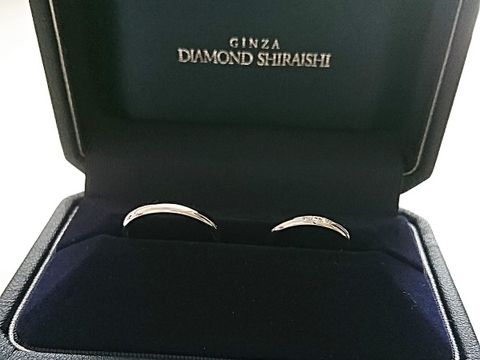【銀座ダイヤモンドシライシの口コミ】 たくさん悩みましたが、流行り廃りのないシンプルなデザインを選びました…