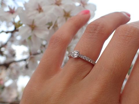 【ティファニー(Tiffany & Co.)の口コミ】 彼女が始めからティファニーのハーモニーのハーフエタニティタイプと決め…