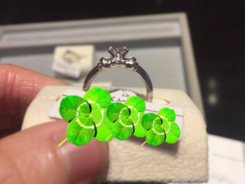 【ケイウノ ブライダル(K.UNO BRIDAL)の口コミ】 ディズニーデザインの白雪姫のモデルの婚約指輪になります。プラチナのお…