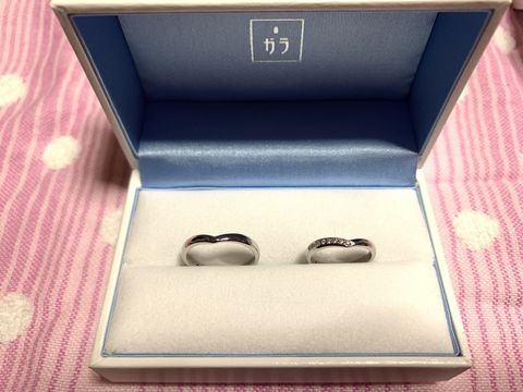【GALA JEWELRY(ガラジュエリー)の口コミ】 男性用・女性用ともプラチナ950の純度で、高級感があり可愛らしさもある雰…