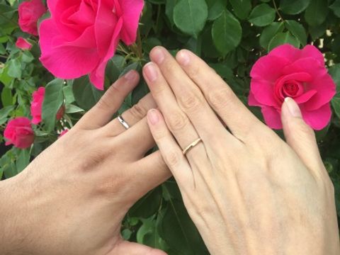 【アイプリモ(I-PRIMO)の口コミ】 アルテミシアという名前のリングをプラチナとイエローゴールドでオーダー…