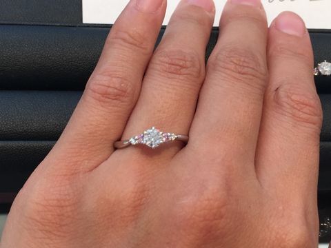 【Ginza Rim(銀座リム)の口コミ】 今後取れなくなると言われている、ピンクダイヤモンドがついた婚約指輪の…