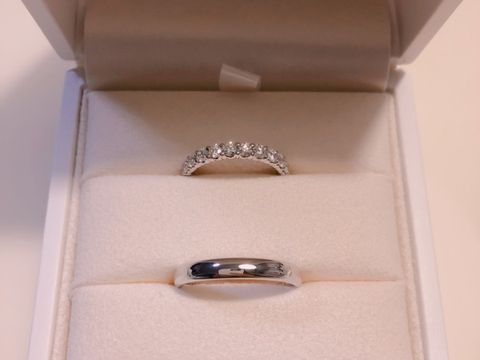【TASAKI(タサキ)の口コミ】 結婚指輪はハーフエタニティで検討しておりました。タサキのブリランテは…