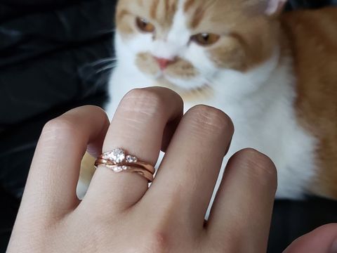 【Ginza Rim(銀座リム)の口コミ】 K18PGで婚約指輪に合いそうなものをネットで色々探していたところ、銀座リ…