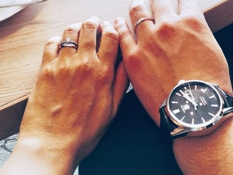 【ブシュロン(BOUCHERON)の口コミ】 婚約指輪も同じくブシュロンで購入したことから、こちらと重ね付けのでき…