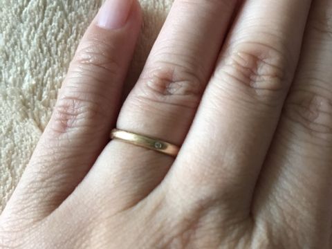 【俄(にわか)の口コミ】 結婚指輪のイメージはシルバーでしたが、肌になじみやすいピンクゴールド…