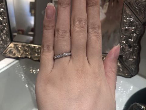 【CAPUANO(カプアーノ)の口コミ】 ハーフエタニティの指輪をずっと探し回っていたのですが、ダイヤが小さか…