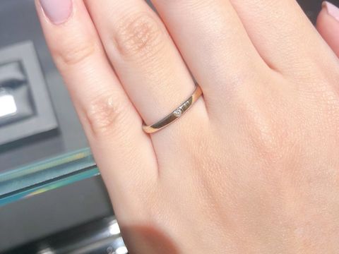 【エクセルコダイヤモンド(EXELCO DIAMOND)の口コミ】 プラチナとゴールドのコンビカラーがとても素敵で、ゴールドが入っている…