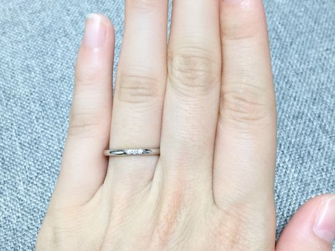 【ティファニー(Tiffany & Co.)の口コミ】 結婚指輪にもダイヤが付いているものが良かったのですが、普段使いを遠慮…