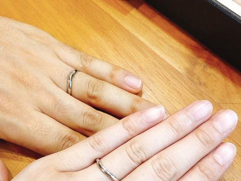 【atelier ROE(アトリエロエ)の口コミ】 石を入れたいと思っていましたがシンプルの良さを実感しました。結婚指輪…