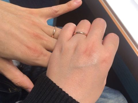 【銀座ダイヤモンドシライシの口コミ】 ピンクゴールドがすごく可愛くて、ネットで見て一目惚れしました！
実際店…