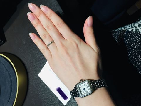 【ショーメ(CHAUMET)の口コミ】 婚約指輪は職場でつけられないので、毎日つけることのできる結婚指輪には…