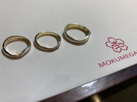 【杢目金屋(もくめがねや)の口コミ】 気に入った杢目金屋さんの指輪は、「分かち合い」という2人で一緒につくり…
