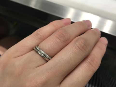 【ティファニー(Tiffany & Co.)の口コミ】 フルエタニティよりハーフエタニティの方がサイズ変更ができ、お葬式の時…