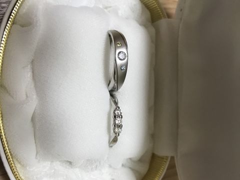 【 Oreficeria 高林(オレフィチェリーア タカバヤシ)の口コミ】 祖母の形見の指輪のダイヤを使用して結婚指輪を作ろうと思い、ホームペー…