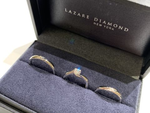 【ラザール ダイヤモンド(LAZARE DIAMOND)の口コミ】 ダイヤの輝きに一番惹かれました。
ラザールのあとに他ブランドもいくつか…