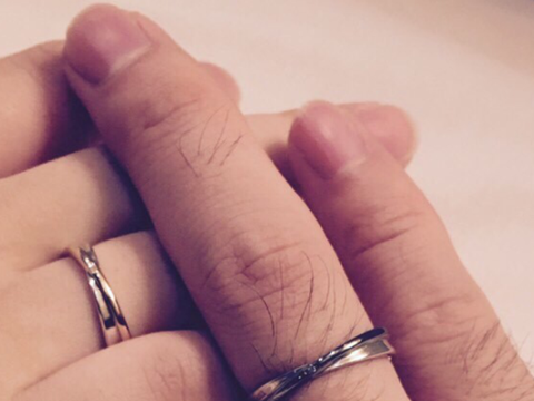 【ケイウノ ブライダル(K.UNO BRIDAL)の口コミ】 結婚指輪なので、シンプルなもので婚約指輪と重ね付けしてもいいようなデ…