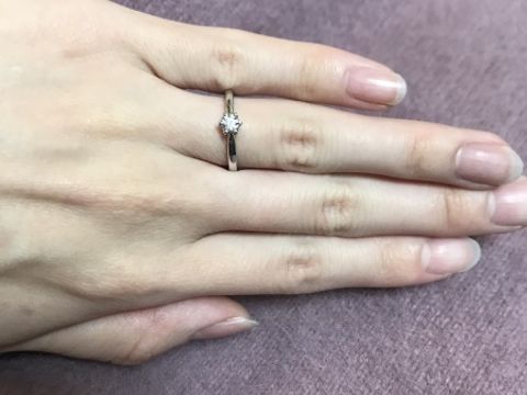 【アイプリモ(I-PRIMO)の口コミ】 1粒ダイヤの王道のエンゲージリングをあまり良いと思ったことがなかったの…