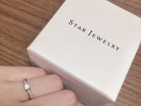 【STAR JEWELRY(スタージュエリー)の口コミ】 細身のデザインがよくて、でもシンプルすぎるデザインは嫌だったのでこれ…