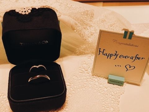 【ティファニー(Tiffany & Co.)の口コミ】 NOVOシリーズのプリンセスカットをいただいたので、重ね付けでキレイに見…