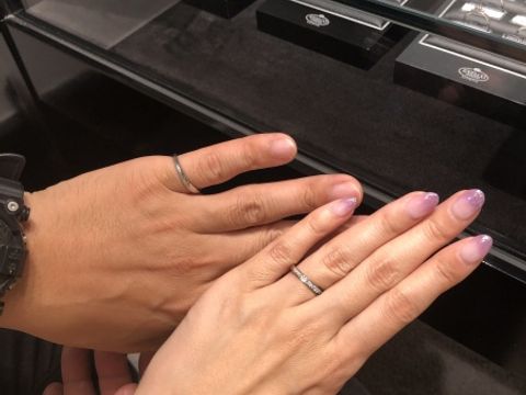 【エクセルコダイヤモンド(EXELCO DIAMOND)の口コミ】 ハーフエタニティを探しており、エクセルコダイヤモンドさんで試着しまし…