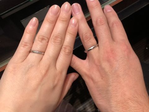 【ラザール ダイヤモンド(LAZARE DIAMOND)の口コミ】 何店舗か回り試着しましたが、こちらが唯一２人とも気に入ったデザインで…