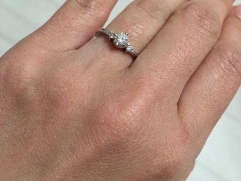 【CAFERING(カフェリング)の口コミ】 マリッジリングは他ブランドに決めていたので、それに合わせやすいとても…