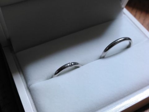 【ギンザタナカブライダル(GINZA TANAKA BRIDAL)の口コミ】 結婚指輪はシンプルなものが欲しかったのですが、とてもシンプルなデザイ…