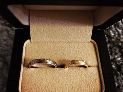 【ISLANDS(アイランズ)の口コミ】 ミル打ちのデザインが良かったのと、彼はプラチナ、私はゴールドがどうし…