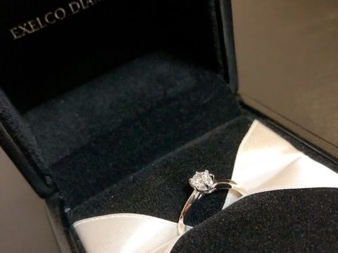 【エクセルコダイヤモンド(EXELCO DIAMOND)の口コミ】 鳥の翼がダイヤモンドを抱えているのをイメージしたようなデザインで鳥を…