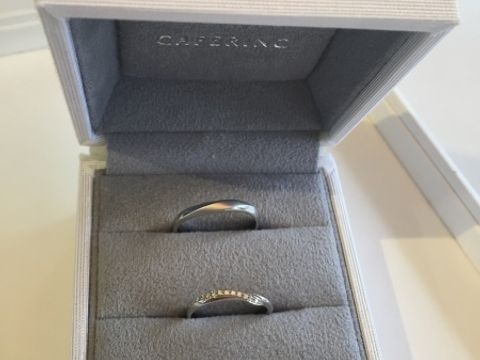 【CAFERING(カフェリング)の口コミ】 着け心地がとても良く指に馴染みやすかったです。ダイヤが入ったものを探…