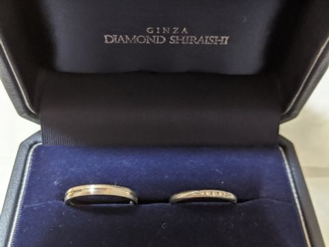 【銀座ダイヤモンドシライシの口コミ】 もともと購入済だった婚約指輪と一緒に着けられるデザインのものが良かっ…