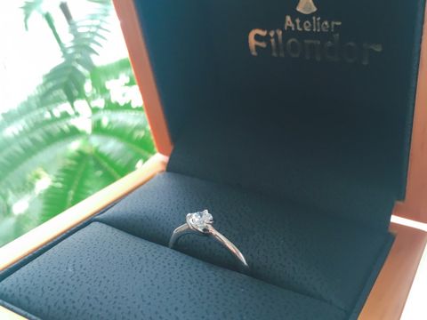 【HISTOIRE de Filondorの口コミ】 シンプルなデザインで探していました。王道のちょこんとダイヤモンドが乗…