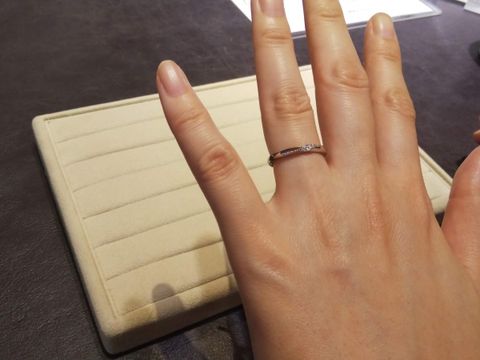 【TRECENTI(トレセンテ)の口コミ】 婚約指輪を購入していなかったので、石がついていないものより、ついてい…